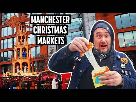 Americans Visit the UK’s LARGEST Christmas Market (Manchester Christmas Markets)