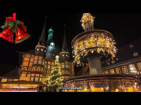 Wernigerode  Christmas Market  By Night [4K]