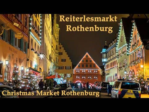 Christmas market of Rothenburg, Germany - romantic Reiterlesmarkt in iconic medieval town