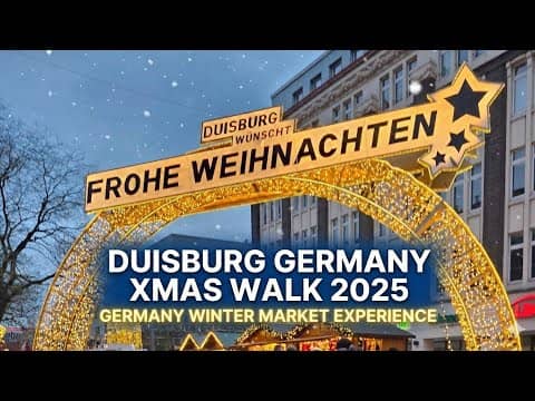 Duisburg Christmas Market Walk Tour 2025 | Germany Winter Market Experience