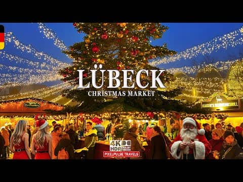 Lübeck Christmas Market Walk 2025 | 4K Magical German Christmas Vibes