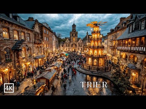 TrierChristmas Market 2025  | Trierer Magischer Weihnachtsmarkt Evening Walk 4K