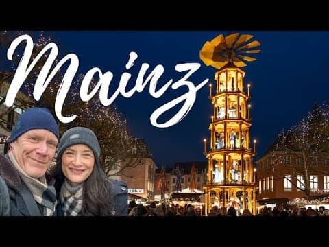 Tasty German Christmas Market FOOD in Mainz  | Dinnele, Spießbraten & Holiday Charm