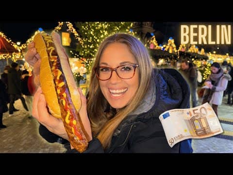 BERLIN Christmas Market FOOD TOUR!! $50 How Far Will It Go!?!?