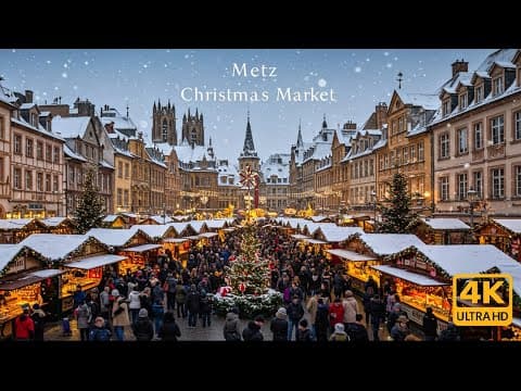 Magical Metz Christmas Market | 4K Walking Tour of Festive Delights