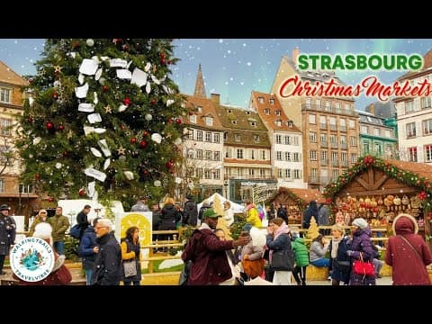Strasbourg Christmas Markets ✨ - Christmas Capital Walking Tour in 4K Ultra HD with Captions