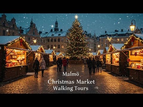 Experience The Magic Of Malmö Sweden's Christmas Market In Stunning 4k - 2024 Walking Tour!