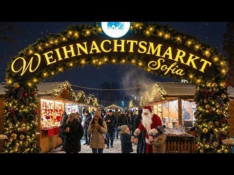Sofia's Magical Christmas Markets: A Festive Walking Tour | Bulgaria 4K 60 HDR