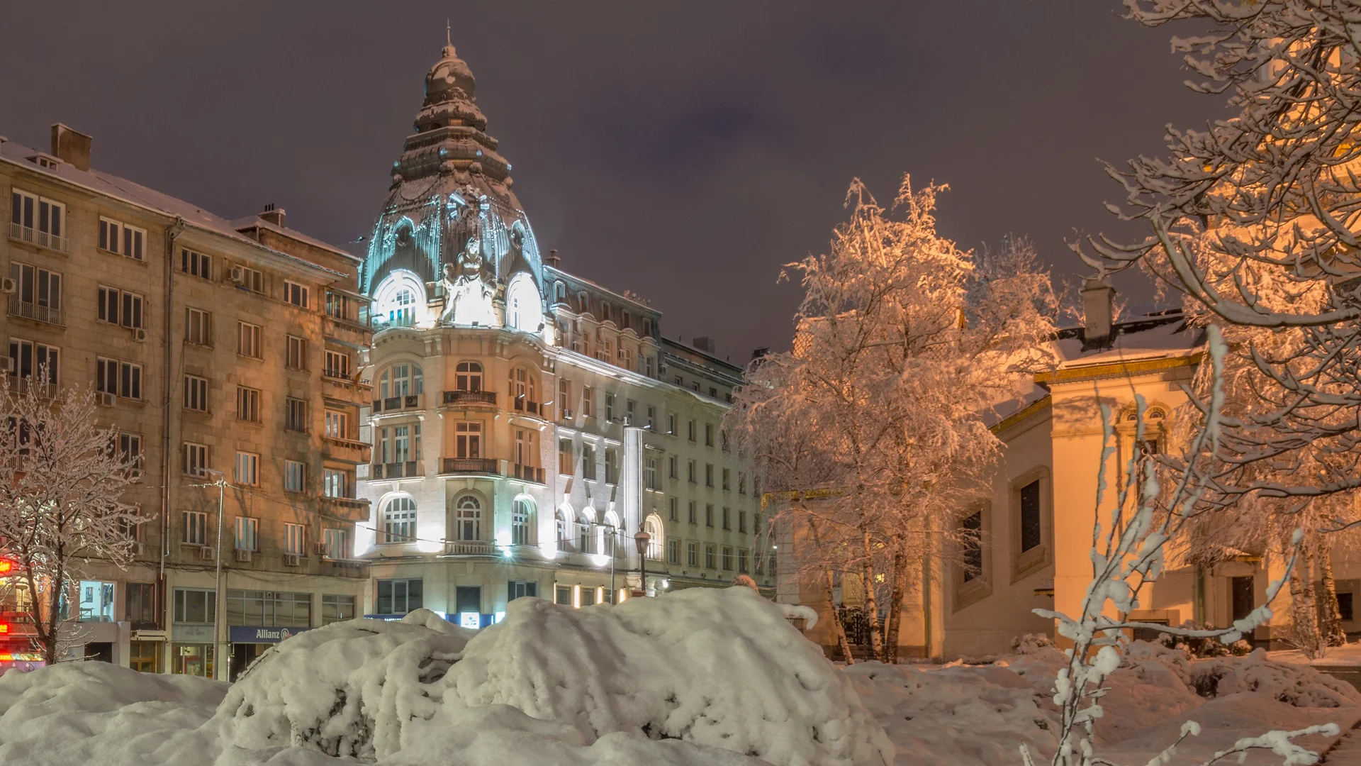 Sofia Sveta Nedelya Cathedral illuminated in winter magic
