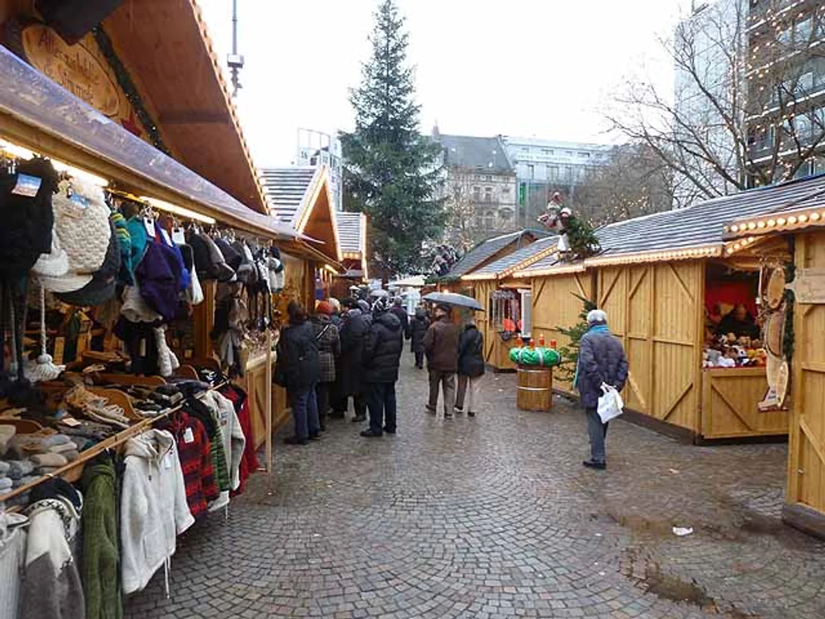 Cologne festive market stalls during winter showcasing authentic Christmas atmosphere