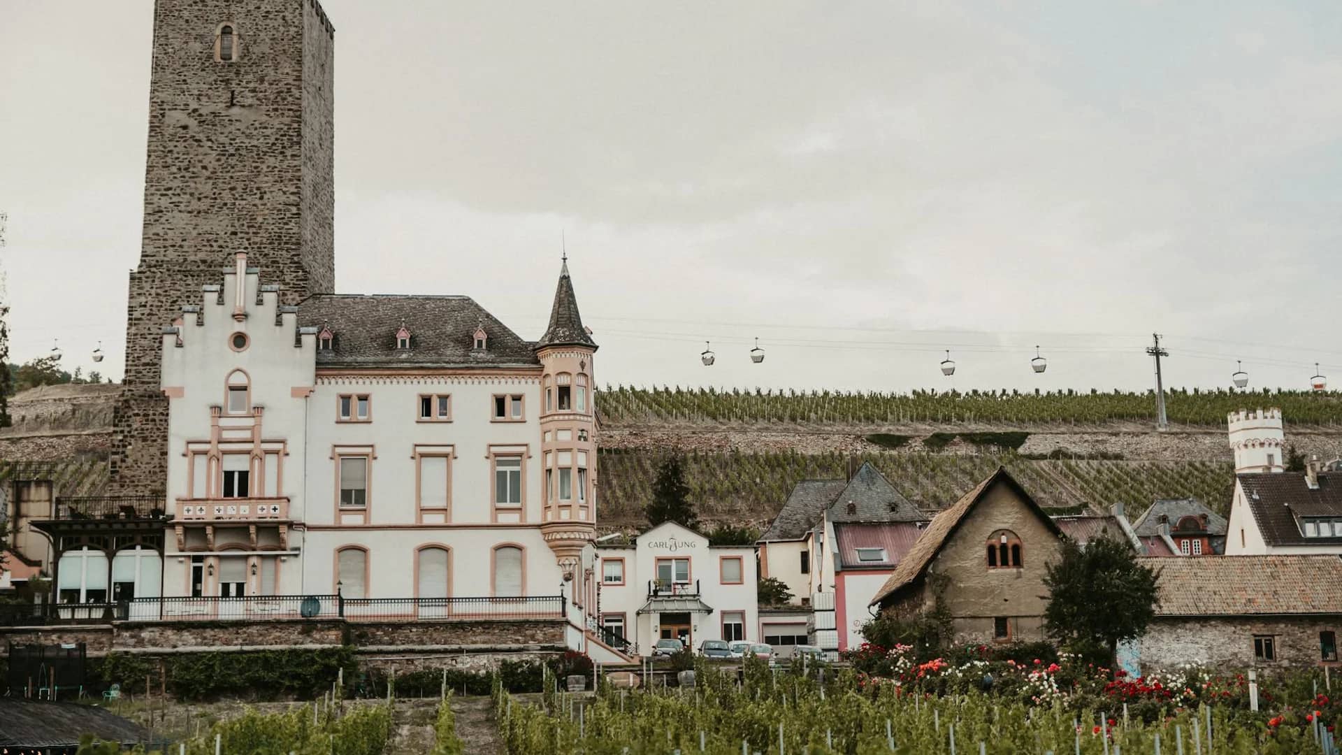 Rudesheim am Rhein Boosenburg Castle winter landscape