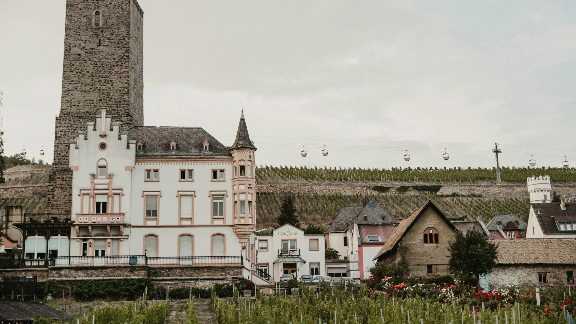 Rudesheim am Rhein Boosenburg Castle winter landscape