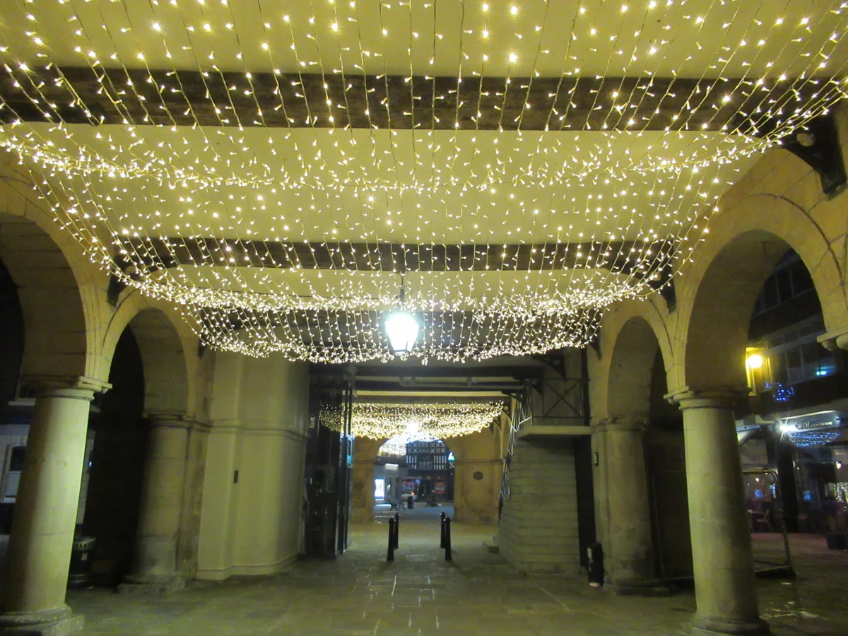 Vianočné trhy - Old Market Hall stunning lights Banska Bystrica enchanting holiday atmosphere landmark