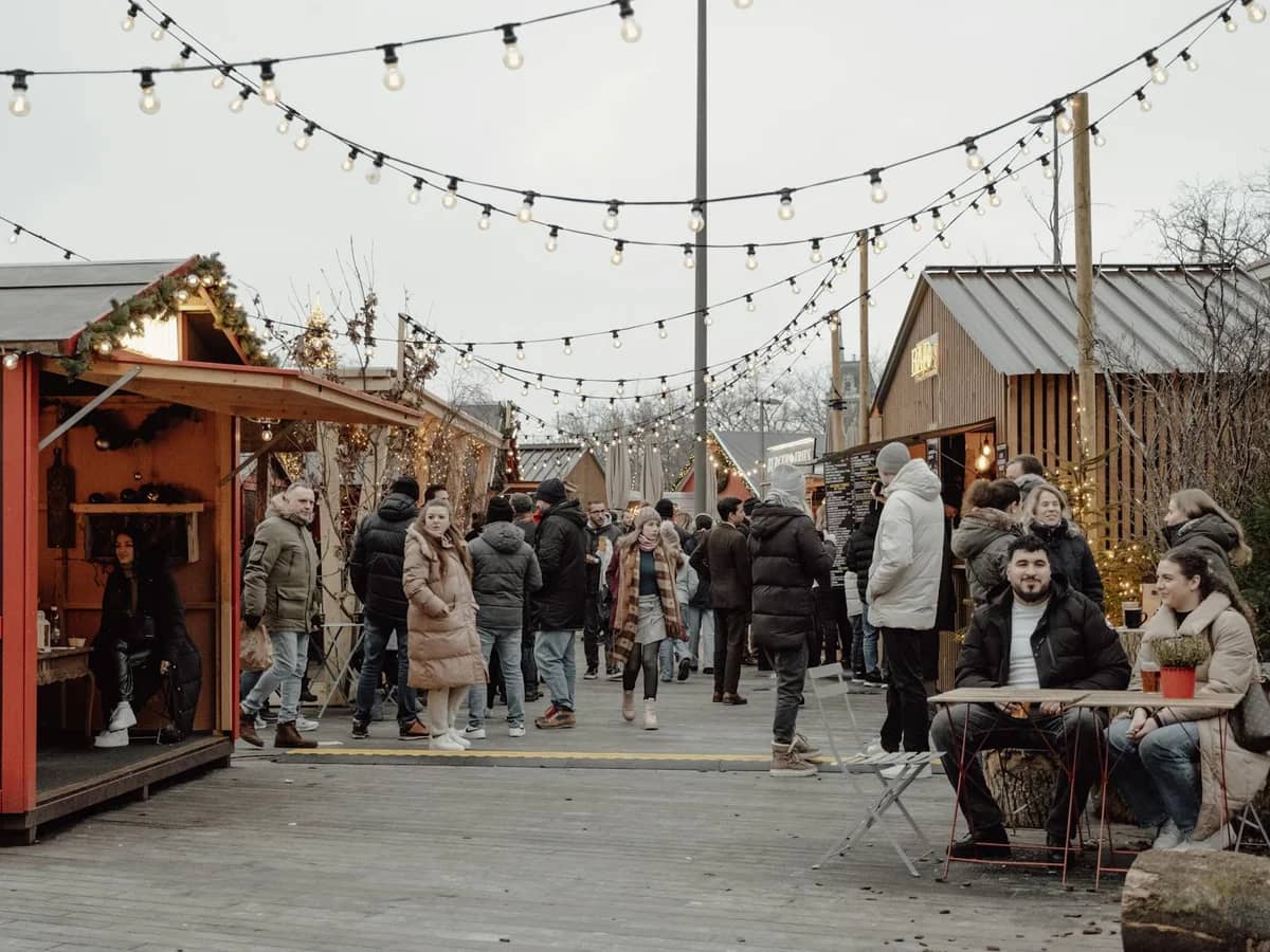 Zurich festive market scene capturing winter charm and holiday joy