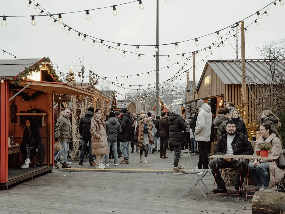 Zurich festive market scene capturing winter charm and holiday joy